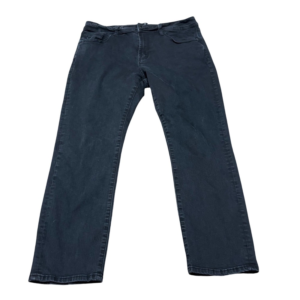 LVPL by Liverpool Relaxed Straight Black Jeans Men's 34x28 Stretch‎